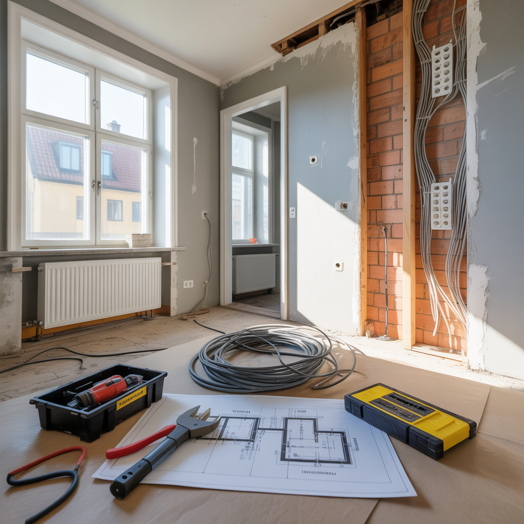 3.Att dra el vid ombyggnation steg for steg