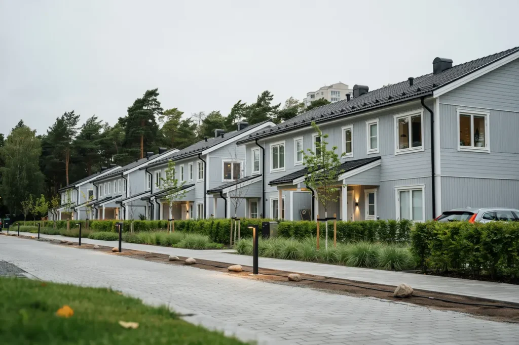 nyinstallation av utebelysning och markkabel vid radhusomr de i bagarmossen